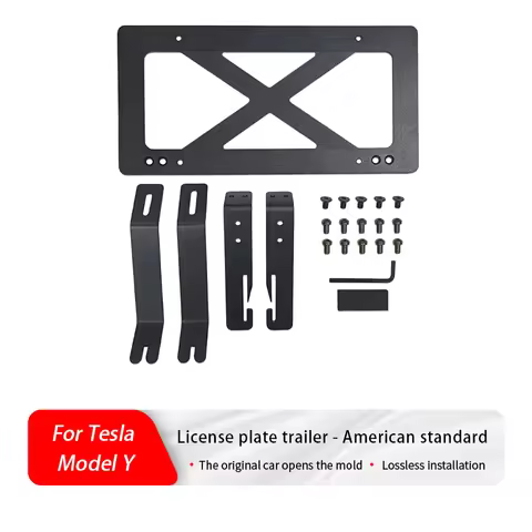 American Standard License Plate Bracket for Tesla Model Y – Front Bumper Mount, US Spec Plate Frame