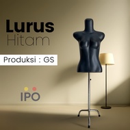 Black straight mannequin with iron/wooden legs, female clothes statue, female mannequin, half-body f