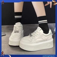 kasut jogging perempuan kasut sport wanita kasut perempuan Casual Campus-Style Thick-Soled White Sne
