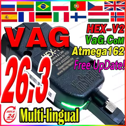 2026 Newest V26.3 VCDSVAGCOM Scanner Tools Scanne Diagnostic HEX Atmega162 V2 OBD Tools FOR VW AUDI 
