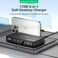 [GaN Tech] Blitzwolf® BW-S30 175W 6-Port USB PD Charger 4USB-C+2USB-A QC PD Digital Display Fast Cha