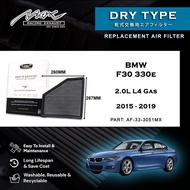 BMW F30 330e 2.0L L4 Gas 2015 to 2019 33-3051MX Max Racing Exhaust Performance Drop-in Dry Type Air 