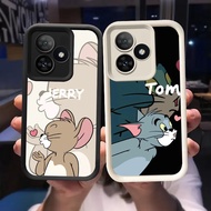 Q-62 Love Couple Black white Case for Realme C33 C31 C30 C75 C35 Narzo 50A prime