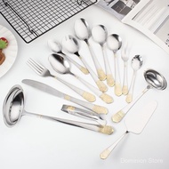 Middle East Hot Sale Stainless Steel Tableware Gift Box 72-Piece Set Crown Tableware Set 84-Piece Se