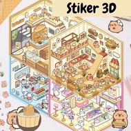 STICKER 3D Premium Satisfying Decoration Landscaping Creative Unique Cute Viral Korean Children's To