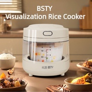 Bsty Visualized Rice Cooker Household Multifunctional Rice Cooker Visible Mini Rice Cooker 3 Liters 1-2-6 People Transparent Glass Liner Rice Cooker Gift