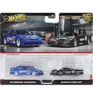 Set of 2 Hot Wheels Premium Car Culture Twin 2 Pack '94 Nissan Primera & Nissan R390 GT1