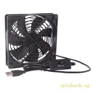 SPIN Performances 14025 USB Fan With Speed Control For PC Gaming Console And Server Cooling