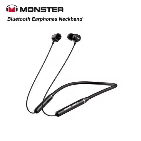 Monster AIRMARS SG03 Sport Neckband Wireless Headphones Bluetooth 5.3 Music Headset HD Call Stereo E