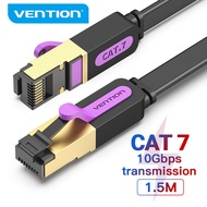 Vention สาย lan cat 7 Ethernet Flat Cable สายเลนเน็ต internet cable สายเน็ตคอม CAT 7 แท้ stp lan Patch Cord Cable for PC Router Laptop notebook wifi สายแลน 1/2/3/5/10/20 เมตร สายแลนเน็ต lan cable