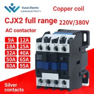 CJX2S-1210 AC Contactor Copper Core Coil Single Phase Contactor 380V Three Phase Silver Contact Copp