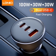LDNIO C102  PD3.0 100W PD100W 160W QC 4.0 Fast Charging 3 Tri USB Type-C USB Port laptop Notebook Ca