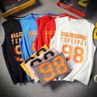 [HCM]Men's 98 gym-standard tanktop t-shirt for street wear - Printed Logo number 98 In many colors -