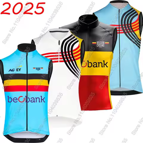 Belgium National Team 2025 Cycling Sleeveless Belgian Jerseys Bicycle Vest Cycling Jersey Bike Cloth