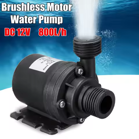 Ultra Quiet Submersible pump Mini DC 12V Lift 5M 800L/H Brushless Motor Submersible Water Pump Pond 