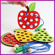 [zdgoarqj] Wooden Lacing Toy Wooden Toy for 3 4 5 Years Old Essentials Educational