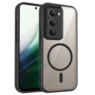 Caing for Redmi 15 4G 5G Armor Matte Transparent Magnetic Shockproof Phone Case