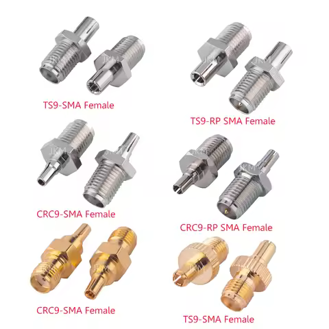 1PCS RF Coaxial Adapter SMA To TS9 CRC9 Coax Jack Connector RP SMA Female Jack To TS9 CRC9 Male Plug