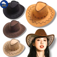 Cowboy Hat - Adult American Cowboy Hat - Imported Cowboy Hat - Unisex Zig Zag Strap Cowboy Hat - Men