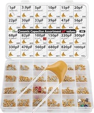 pF values - Box Capacitor Kit Assortment 485 pcs 24 values, all pF values, 1pF, 3.9pF, 5pF, 10pF, 15
