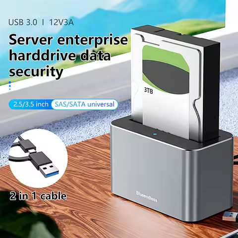 2.5/3.5 Inch SAS/SATA HDD SSD Hard Disk External Case Sata to USB 3.0 Hdd Docking Station Hdd Caddy 
