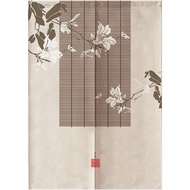 MYRU Japanese Noren Doorway Curtain Tapestry (White Flowers,33.5 Inches x 59 Inches)