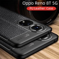 Oppo Reno 8T Casing For Oppo Reno8 T 5G 8T 8Z Reno8T Luxury Ultra Thin PU Leather Soft Silicone Shockproof Bumper Case Cover