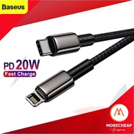 🔥ถูก/แท้🔥Baseus สายชาร์จไอโฟน 14 13 12 11 สายถัก PD 20W USB-C To Lightning