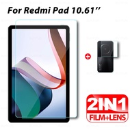 For Xiaomi Redmi Pad 10.61Inch   Camera Screen Protector  2 In1 9H Tempered Glass Guard For Mi Pad Redmipad Full Cover Tablet Film