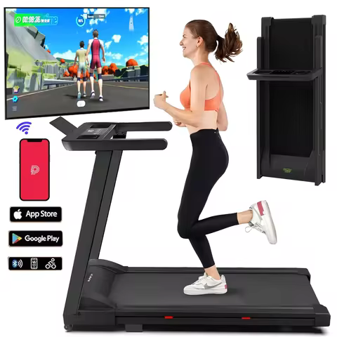 3.0HP Treadmills Electric APP Online Monitoring 7.5MPH Remote Control Foldable Quite Running Walking