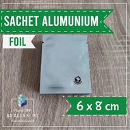 Plastik Kemasan Sachet Full Aluminium Foil 6 x 8 Cm Sachet Alumunium