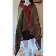 Synthetic Silk Fabric Woven With Praewa Pattern New Red Size 71 Inches X 40 Very Beautiful.