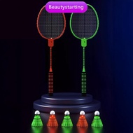 Beautylife| 2PCS LED Badminton Racket Set with Storage Bag Super Lightweight High Elasticity Durable