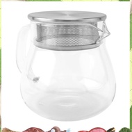 Heat Resistant Coffee Pot Hand Brewing Coffee Pot Steel Cover Transparent Sharing Pot Glass Brewing 