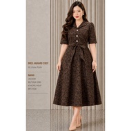 KATUN KD21037 [UK. LD106] JAGUARD CASUAL COTTON DRESS REMOVABLE BELTELEGAN