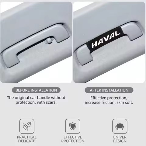 4Pcs Car Roof Handle Protector Pull Gloves Short Fleece Anti Slip Pull Glove For Haval Jolion H1 H6 