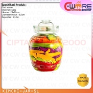 Kimchi Jar 2.5 5 Liter/ Wine Pickle Jar Glass Bottle Jar - CW2K