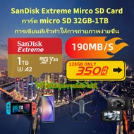 SanDisk การ์ด SD แบบ A2 Class 10 U3 UHS-I ของ San Disk Extreme micro SD 128GB 256GB 512GB MAX 190MB/s การ์ดหน่วยความจำ sd card micro sdxc TF card