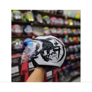 HELM NHK GLADIATOR WHITE KANJI  PULL WARNA ORIGINAL