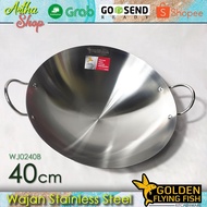 Golden Flying Fish Harden Stainless Steel Wok 40cm Non-Stick Wok/ Stainless Steel Wok/