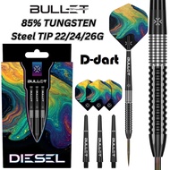 BULLET STEEL TIP DARTS - 22G/24G/26G Bullet Diesel 85%TUNGSTEN STEEL DART SET