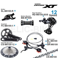 Shimano DEORE XT M8100 1x12v Groupset include Right Shifter Rear Derailleur Cassette Sprocket Cranks