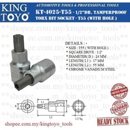 KT-4025-T55 ~ New Year Clearance Sale ~ Original KING TOYO 1/2"Dr. Tamperproof Torx Bit Socket - T55