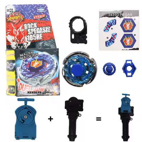 B-X TOUPIE BURST BEYBLADE venom diabolos GENUINE Storm Pegasis 105RF BB-28 s pegasus grip +blue pull