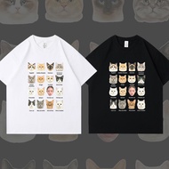 NMIXX Haewon Cat Print Inspired Unisex Oversized Cotton T-Shirt - Soft & Breathable for Daily Wear a