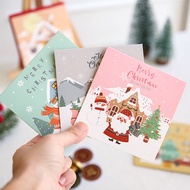 6 Pcs Cartoon Cute Foldable Christmas Series Gift Cards (with Stickers &amp; Envelopes)