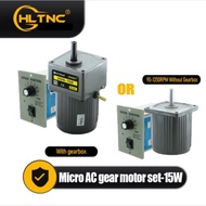 15W Micro AC Motor 110v 220v Single Phase Asynchronous Motor Gear Motor 10mm Motor Shaft+ Speed Cont