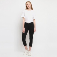 C2 Tayber Black Jeans Capri Push Up Wanita