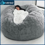 Bean Bag Cover 5FT Storage Bean Bag Chair Cover No Filler Soft Fluffy Beanbag Cover Stuffable Beanbag Cover Round Lazy Sofa Bed Cover Without Filling for Living Room Bedroom Dormitory