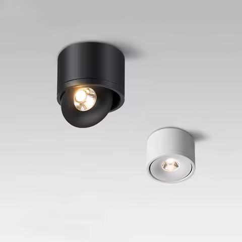 Surface Mounted LED Downlight Indoor Ceiling Light 7W/12W/18W CRI97 Dimmable Adjustable Angle for Co
